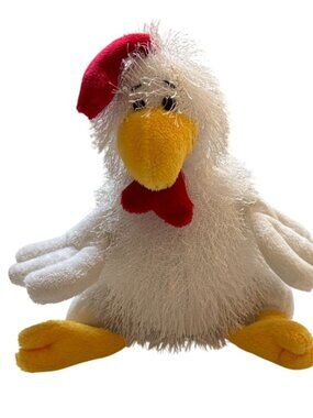 Ganz Webkinz White Rooster Bean Plush-8 In-NO CODE-GUC